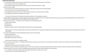 SpinBetter KYC policy or verification interface